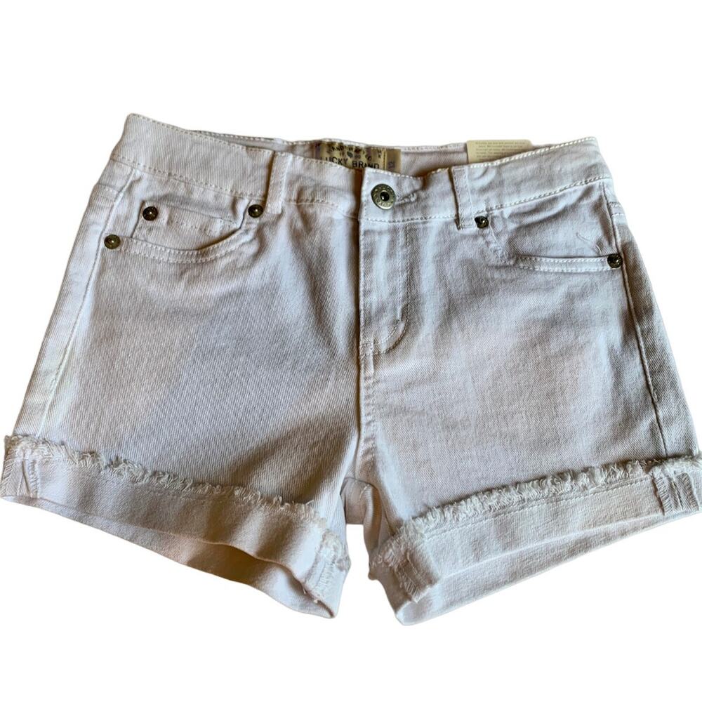 Lucky Brand girls white denim shorts 12